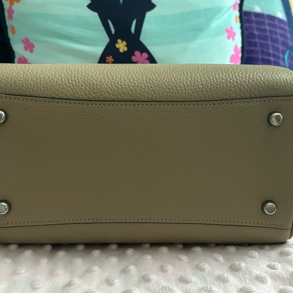 NWT Coach Rowan Satchel - Sandy Beige Colorblock - Picture 7 of 11